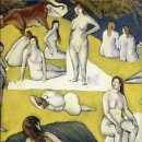 에덴목장 | 에밀 베르나르 — 오르세 미술관 / 붉은 소와 목욕하는 사람들 / 1887년 작 (#1880년대)
