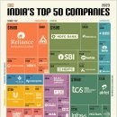 시가총액 기준 인도 최고의 기업 시각화 이미지