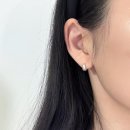 무광오피스 | 데일리귀걸이 무광 실버925 원터치 물방울 볼드 링귀걸이 착용 후기