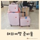 해외여행 준비물 여권지갑 네임택 캐리어 세트