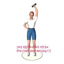 덤벨 비하인드 오버헤드 트라이셉스 익스텐션 (Dumbbell Behind the Head Triceps Extension) - 삼두 이미지