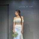 하우스오브에이미 촬영 가봉, 배 시스루+다리 트임 흔하지 않은 유니크 화이트 슬림 드레스 후기
