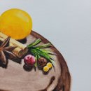 수채화 케이크 이미지