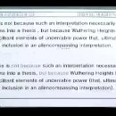 23 This is not because such an interpretation necessarily stiffens into a thesis , but because Wuthering Heights has recalcitrant elements of undeniab 이미지