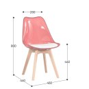 H8742 | 가구산책 원목다리 투명의자 Ｈ８７４２ 감성 인테리어 의자