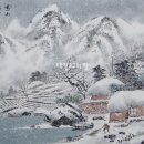설경산수화 이미지