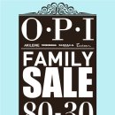 OPI 패밀리 세일 80~30% (12월 16일~18일) 이미지