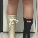 [23.65•레인부츠👢] RAIN BOOT MIDDLE CREAM BEIGE 구매 후기(+착샷, 헌터비교)