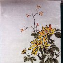 사군자 국화 이미지