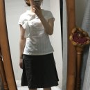 신상후식 | [Coyseio, 코이세이오] FLOWER PINTUCK SKIRT CHARCOAL 플라워 핀턱 스커트 착샷 후기