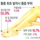 통풍의 원인 발생부위 이미지