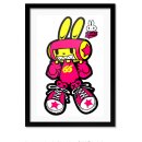 롱보드 &amp; 크로져보드, 미니 크루져보드 그래피커 스티커 스킨 튜닝 시스템 바이크라빗 &#39;바빗&#39; 캐릭터...