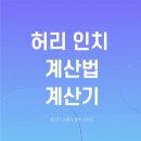 허리 인치 계산법 계산기 (+ 표 정리)