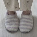키치너스 | 세일러 슬리퍼 뜨기 + 펠팅 후기🧶 (대체실 추천, 다이소 실소요량)
