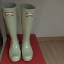 GREEN RAIN  뽑아죠 | Hunter 오리지널 빅키즈 주니어 레인부츠 Gloss Rain Boots 그린/헌터오리지널빅키즈부츠US3/장마레인부츠
