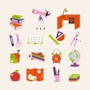 stationery asset illustration set 이미지