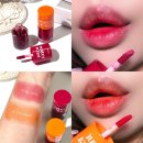 [ETUDE] 에뛰드 디어 달링 워터 틴트 내돈내산 후기 02 체리 에이드 및 03 오렌지 에이드 발색샷 물...