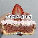 몽블랑치킨 | 스타벅스 봄 신상 디저트 | 딸기 쏙 몽블랑 케이크 내돈내산 후기