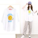 선스마일슈즈 | 여름 반팔 라운드 레터링 프린팅 롱 티 코디 추천｜빈티지 감성의 오버핏 박스핏 데일리룩 완성...