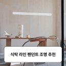 라인인테리어 | 주방 인테리어 조명 추천 라인형 LED 식탁등 솔직 후기