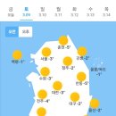 오늘의 날씨🌞☔️☃️, 2024년 3월 9일 토요일 이미지