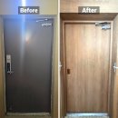 에코메트로한화11단지 | 인천 논현 한화에코메트로11단지 아파트 현관문 문틀 인테리어 필름 시공 후기