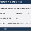 소방안전관리자 현황표 게시의무 이미지