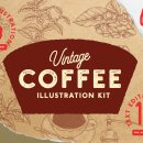 Vintage Coffee Illustration Kit 이미지