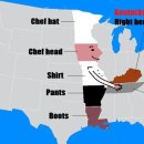미국 지도에서 켄터키주를 쉽게 찾는 방법. 이미지