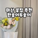 송이 | 마산 꽃집 추천 경남대 24시간 무인 픽업 한송이두송이 후기