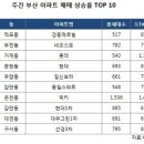 주간 아파트 상승률 TOP 10 (04/14) - 부산 남구 재개발 호재에 집값 강세 이미지