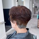 행복한 미용실 by선미 | 광교미용실 상현역 중년 여성 숏컷 아이롱펌, 정수리 볼륨의 신세계 (용인 흥덕) by. 소이쌤