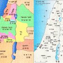 이스라엘의 12지파 및 가나안 땅의 분배 이미지