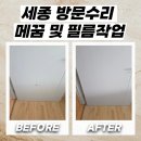 김진문행정사무실 | 세종 방문수리 손상된 문 메꿈 후 필름시공 마무리