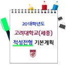 2018 고려대 세종 수시 일반전형 (적성고사 전형) 이미지