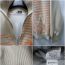 블랙앤화이트 방풍 니트 반집업 이미지