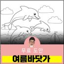 야생화 천아트 | 여름바닷가 색칠공부도안 컬러링북 색칠하기 색칠공부 유아 어르신 노인 시니어 인지프로그램 치매예방...