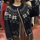 L-4 | 제너럴아이디어 울 노르딕 더플 가디건 네이비·그레이 착샷 | 내돈내산 후기 (WBD4L04550)