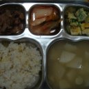 5월20일-기장밥,감자맑은국,부추계란말이,버섯소불고기,김치를 맛있게 냠냠~ 이미지