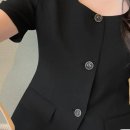 핫핑 | 30대 여름 결혼식 하객룩 추천 핫핑 / 여름 자켓 노카라 U넥 쓰리버튼 후기