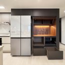 신천아파트 앞 | 울산 김치냉장고장 포켓도어 홈카페장 디자인으로 리폼한 시공 후기(신천매곡유보라)