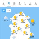 오늘의 날씨🌞☔️☃️, 2024년 4월 15일 월요일 이미지