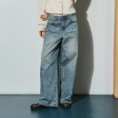 버커루진 | 버커루(BUCKAROO) 여성 뉴와이드 D/L톤 데님팬츠 청바지 B265DP822P 와이드핏의 여유, 워싱의 감성
