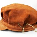 VASSER - Leather Work Cap Brown w/Anchor Barrel Key Chain 이미지