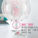 핑크~미니클립형 선풍기 이미지