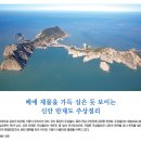 배에 재물을 가득 실은 듯 보이는 신안 만재도 주상절리 이미지