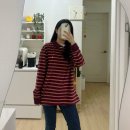 [리뷰] 파르티멘토 우먼 스트라이프 롱슬리브 폴로 티_버건디/럭비 티셔츠/추천