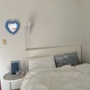 60만원으로 하늘색 포인트 방꾸미기(호텔식 침구, 장스탠드, 화장대, 커튼, 수납장, 휴지통 교체 후기)
