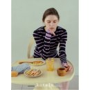코텔로 KOTELO 빅토리아 48 울 스트라이프 니트 풀오버 애쉬 착용샷 후기