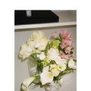 스튜디오 웨딩촬영 화이트그린 부케 다즐플라워 후기